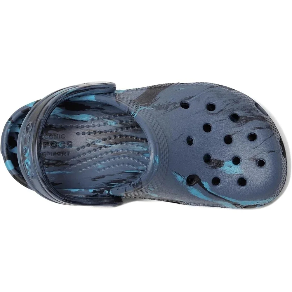 Crocs Classic 206838-4HQ Clogs Toddler US 4 Navy Marbled Comfort Shoes KFC801
